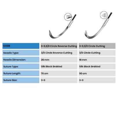 Picture of Surgical Suture Silk 3.0 R/B 12pcs